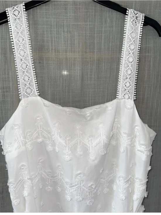 NWOT Zara Midi textured white dress size xs - Picture 3 of 8